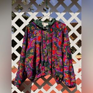 Vintage sports jacket with hood